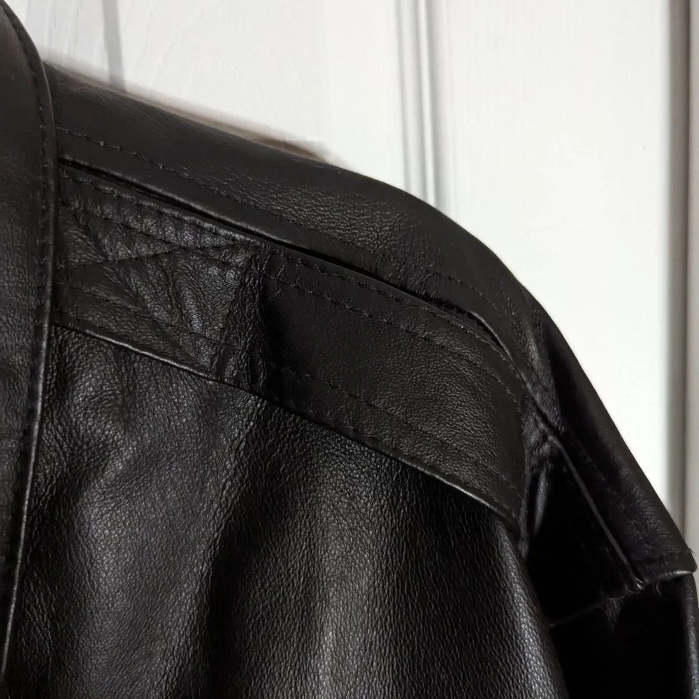 Air Force Landing Leather Men's XL Leather Bomber Jacket - Picture 10 of 16